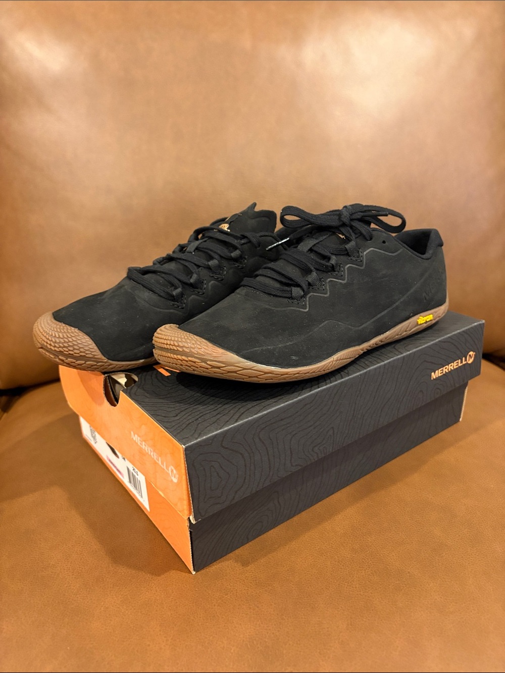 Merrell Black Sneakers with Brown Outsole